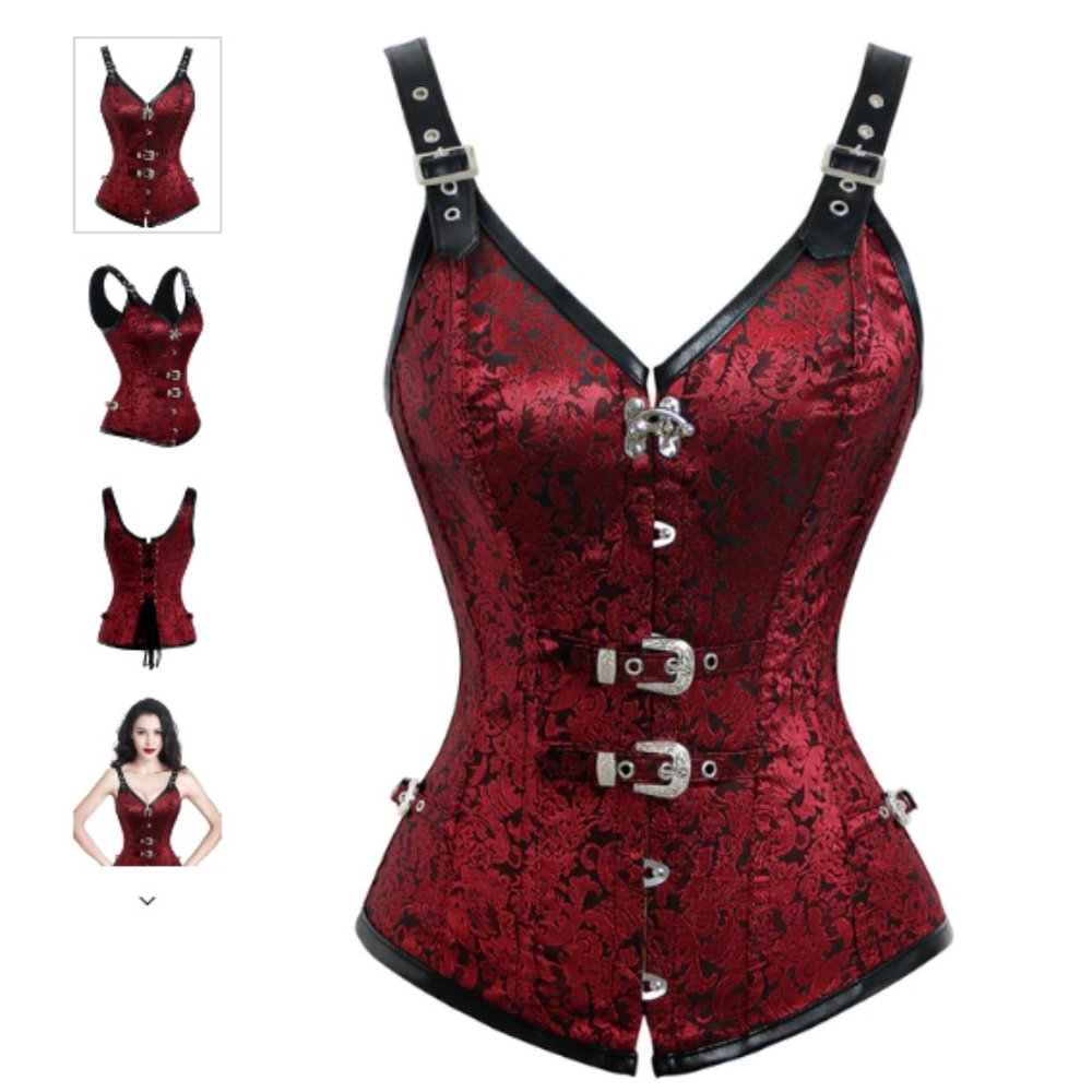 Kimring | Corset Top | Gothic Steampunk Steel Boned Bustier